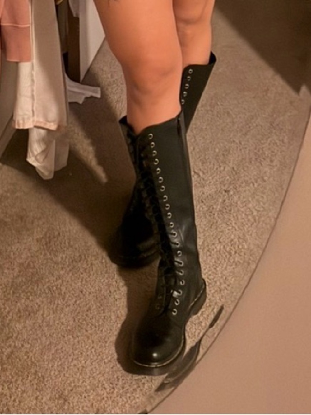 Dr. Martens Women's Black Knee-High Lace-Up Boots - Picture 2 of 2